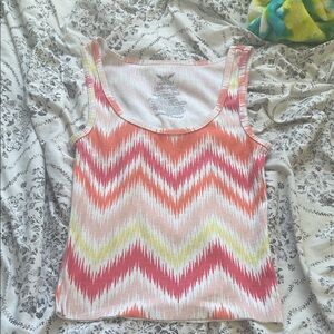 Faded Glory Zigzag Tank Top in Pink, Orange, and Yellow